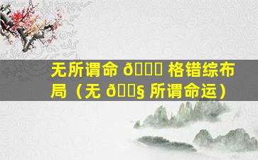 无所谓命 🐈 格错综布局（无 🐧 所谓命运）
